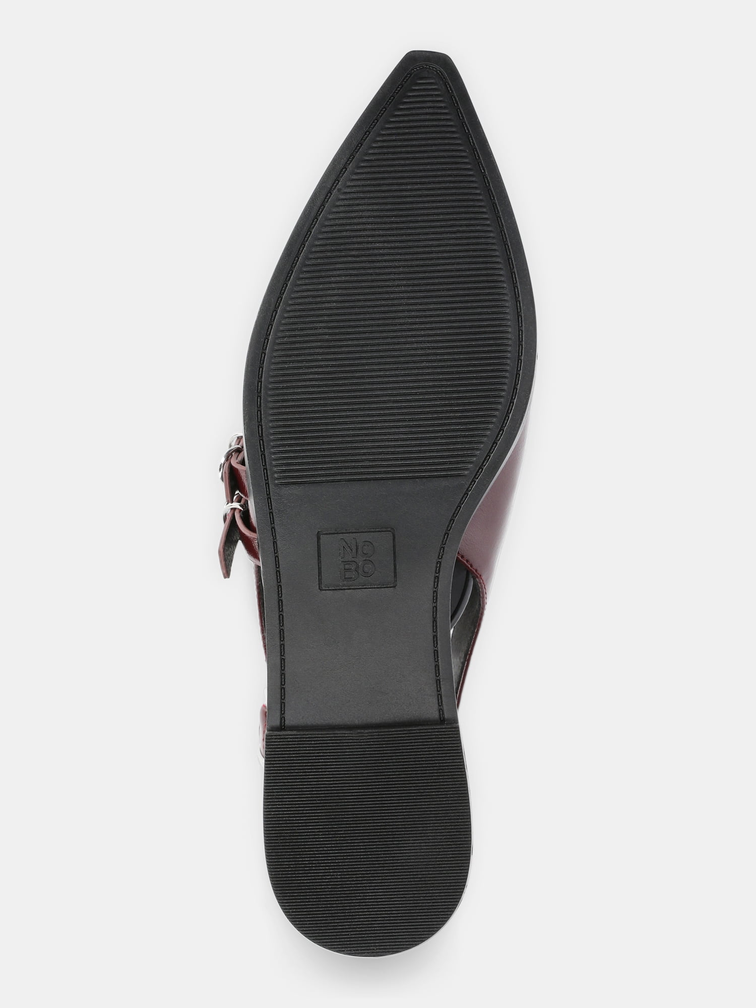 No Boundaries Women's Faux Leather Strappy Moto Flats