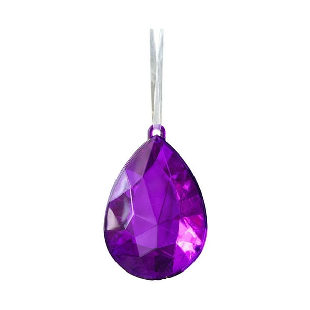 Adornos para árbol de Navidad, 3.1 × 4.7 × 1.2 pulgadas, coloridos colgantes de piedras preciosas de plástico brillantes, bolas colgantes para decoración navideña, para fiestas navideñas, decoración p