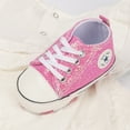 thumbnail image 5 of HsdsBebe Baby Girls Boys Shoes Infant Canvas High-Top Ankle Sneakers for Newborn 0-18M, 5 of 9