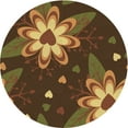 thumbnail image 1 of Ahgly Company Machine Washable Indoor Square Transitional Night Red Area Rugs, 3' Square, 1 of 7