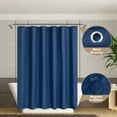 thumbnail image 5 of Barossa Design PEVA 8G Navy Blue Shower Curtain Liner with 6 Magnets, Heavy Duty & Waterproof-72" x 72", 5 of 7