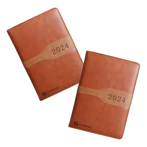 2 Agendas 2024 Escolares Organizador Planeador Diaria Portada Caqui Liso