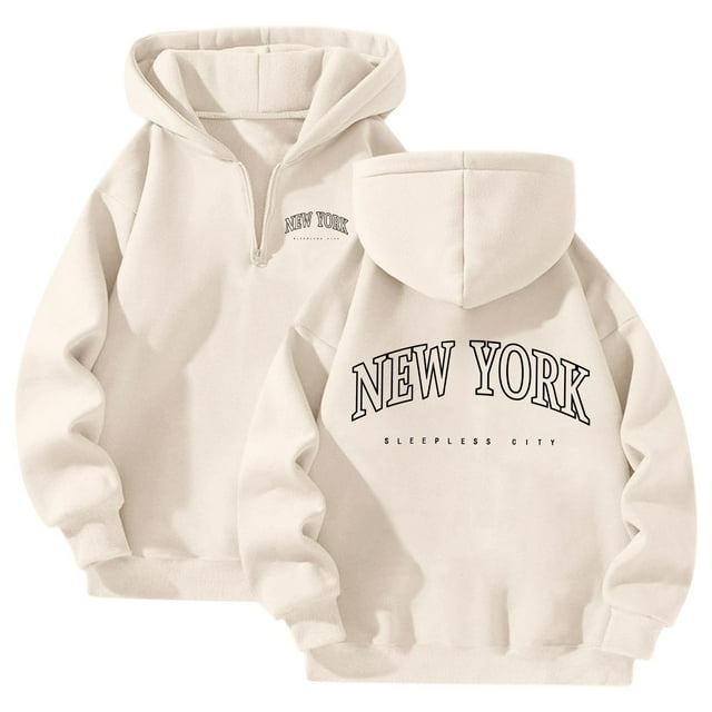 Women's Casual Zip Up Hoodie With Bow Print Pullover Sweatshirt For Daily Wear Spring Fall Winter Basic Outerwear