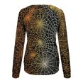 thumbnail image 4 of yoeyez Halloween Sweaters For Women 2024 Long Sleeve Crewneck Lightweight Top Vintage Sun Graphic Hippy Clothing, 4 of 4