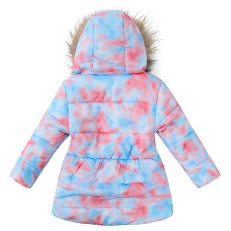 Bjutir Girls Winter Long Sleeve Hooded Coat Jacket Thicken Up Kids