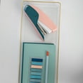 thumbnail image 6 of Martha Stewart Kerry 2 Pack Plastic Stackable Office Desk Drawer Organizers with Gold Trim, 15" x 6", 6 of 10