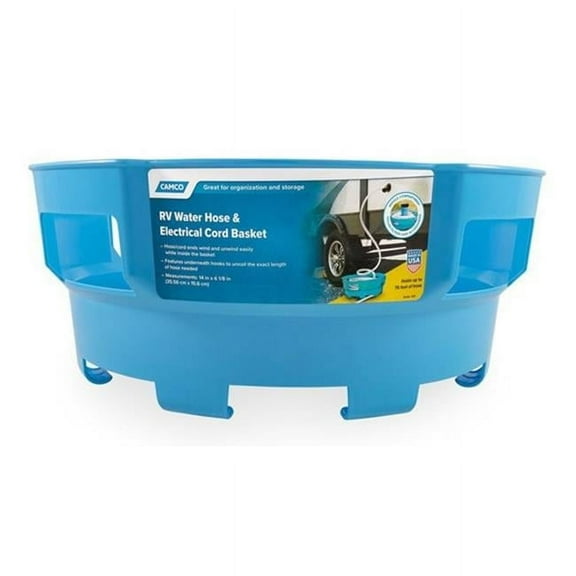 Camco  Water Hose & Electrical Cord Basket White 1 Pack