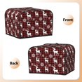 thumbnail image 2 of KLL Plaid Reindeer Snowflakes Print 4 Slice Toaster Dust Covers Kitchen Small Appliance Cover with 2 Pockets,Can hold Jam Spreader Knife & Toaster Tongs (12.4 x 10.6 x 8.2), 2 of 6