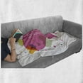 thumbnail image 6 of Valentines Day Soft Flannel Fleece Throw Blanket, Happy Celebration Words Love Romance Theme Abstract Image Heart, Cozy Plush for Indoor and Outdoor Use, 50" x 60", Multicolor, by Ambesonne, 6 of 6