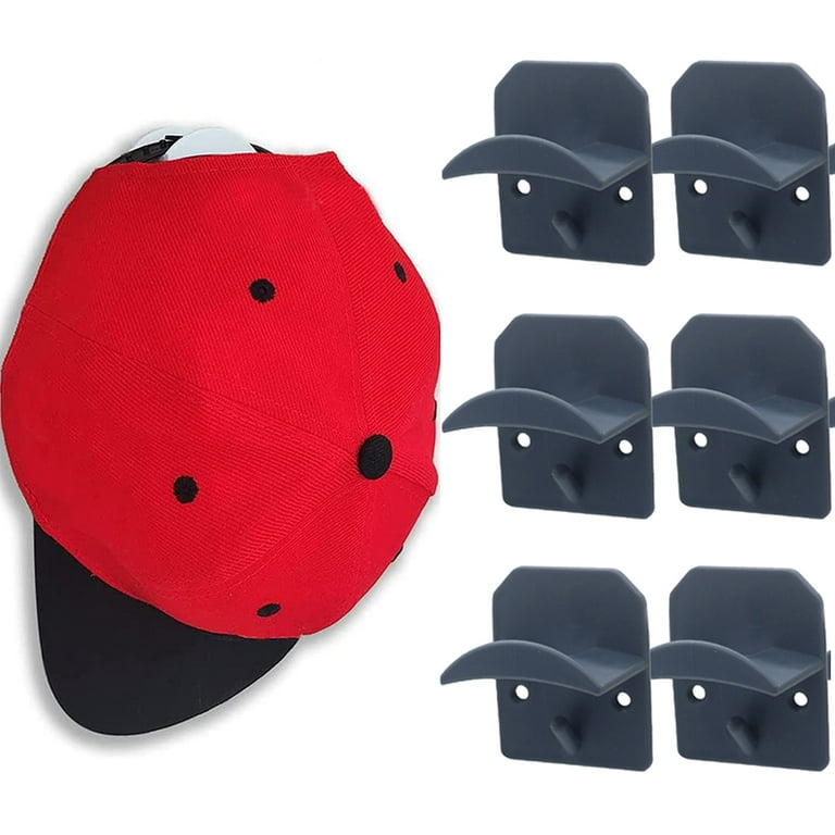 Hat Hooks for Wall and Baseball Caps(6-Pack),Upgraded Version Hat