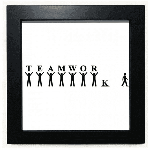 Team Member Group Abandon Black Square Frame Picture Wall Tabletop