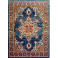 thumbnail image 2 of Hauteloom Istanbul Collection Medallion Large Area Rug for Living Room Bedroom - Traditional Oriental Style - Vintage Distressed - Blue, Orange, Red - 9' x 12', 2 of 14