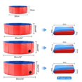 thumbnail image 4 of RV Piscina plegable de PVC para perros, 60x20cm, bañera para mascotas, piscina de lavado, bañera interior y exterior, piscina de baño refrescante para verano, suministros para perros y mascotas BRILLAR  Rojo Verde, 4 of 5