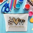 thumbnail image 6 of LEVLO Boxer Dog Cosmetic Make up Bag Dog Owner Gift Peace Love Boxer Makeup Zipper Pouch Bag Boxer Dog Lover Gift For Women Girls, 6 of 6