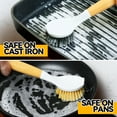 thumbnail image 5 of propuri Dish Brush Set with Bamboo Handle, Kitchen Scrub Brush,3 Pack Yellow White Black, 5 of 9