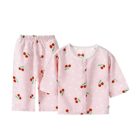 

Baby Boy Pajamas Toddler Kids Baby Boys Girls Cartoon Animal Tops+Pants Pajamas Sleepwear Outfits Boys Pajamas Size 6 2-Piece Sleep Set(Color:Watermelon Red Size:0-6 Months)