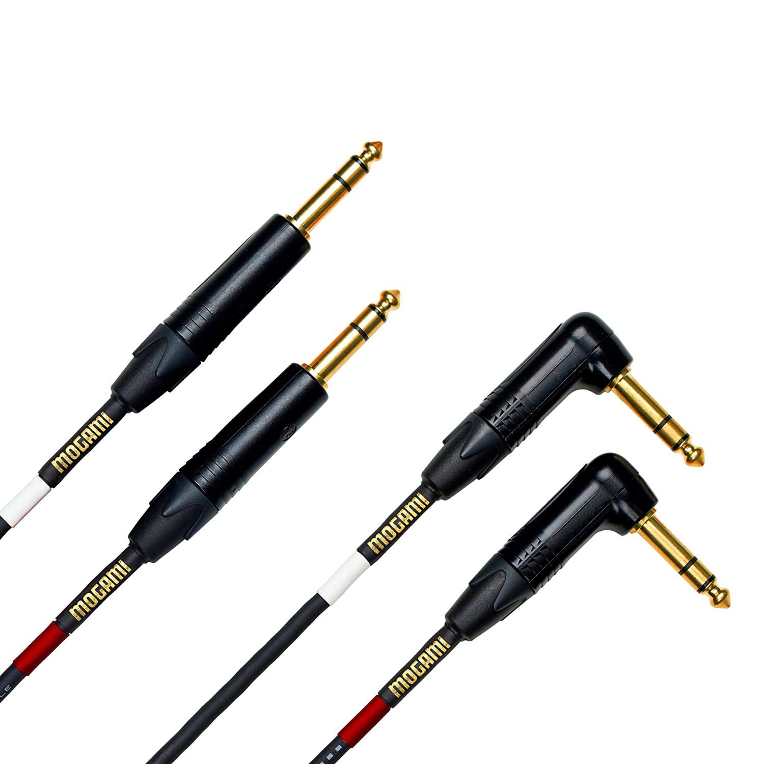 Gold Contacts 2 Foot Mogami GOLD INSERT TS-02 Insert Cable 1/4 Straight TRS Male Plug to Dual 1/4 Straight TS Male Plug Send/Receive Connectors 