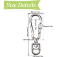 thumbnail image 2 of Swivel Clip, 2Pcs Stainless Steel Leash Swivel Snap Hooks Locking Dog Leash Buckle Quick Release Buckle Anti-Rust Carabiner Clips for Dog Walking Camping Backpack (Silver), 2 of 5