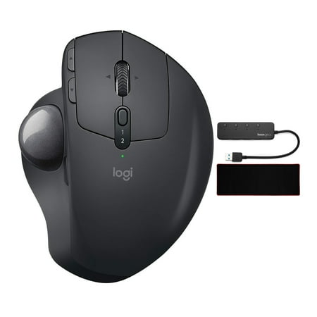UPC: 0196271045472 | Logitech MX Ergo Advanced Wireless Trackball with Extended Mouse Pad Bundle