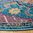 thumbnail image 3 of SAFAVIEH Crystal Debra Southwestern Area Rug, Teal/Rose, 12' x 12' Round, 3 of 8