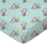 SheetWorld Fitted 100% Cotton Percale Play Yard Sheet Fits BabyBjorn Travel Crib Light 24 x 42, Dumbo Aqua