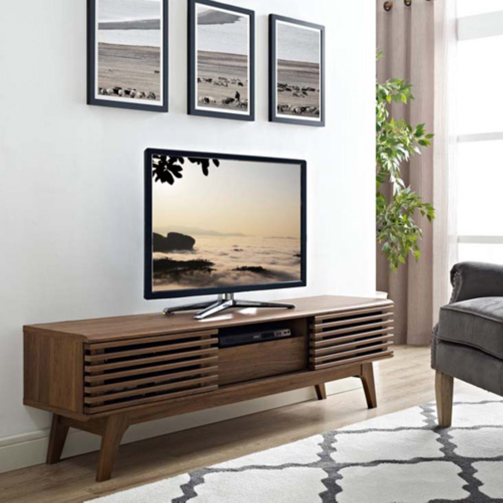 Modway Render 59" TV Stand in Walnut