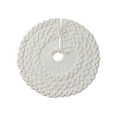 thumbnail image 2 of ​24" Feather-Light Knit Tree Skirt - Cable Stitch Red/White Farmhouse Base w/Adjustable Ties, Needle-Proof Barrier for Small Trees & Gift Displays (0.18lb)​​ Red,White, 2 of 9