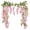 Pink, variant on Artificial Wisteria Flowers Vines Hanging Garland for Home Garden Wedding Arch Decor Outdoor Indoor Curtain String Hearthweave