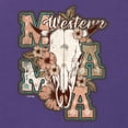 thumbnail image 6 of Wild Bobby Western Ma Steer Pink And Grey Distressed Pop Culture Women Tri-Blend Racerback Tank Top, Purple Rush, Small, 6 of 6