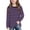 Purple, variant on ITSAME Girls Long Sleeve Tees, Loose Fit Striped Print Crewneck Casual Fashion Pullover T-Shirts for Kids Black Size 7T