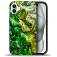 thumbnail image 2 of FKBRCL4U Compatible with iPhone 16 Plus Matte Case, Abstract Green Liquid Swirling Alcohol Pattern for Girl Full Body Design Soft Silicone Drop Shock Scratch Protection for iPhone 16 Plus, 2 of 7