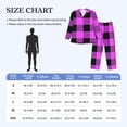 thumbnail image 4 of Hirioo Purple Black Buffalo Plaid for Men's Pajama Sets 2 Piece Pjs Men's Long-Sleeved Pajama Set Button Down Sleepwear,S-XXL-XX-Large, 4 of 7