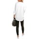 thumbnail image 4 of Txlixc Blusa vaquera de moda femenina, solapa de color sólido, botón de manga larga, blusa vaquera suelta Txlixc moda, 4 of 9