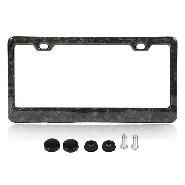 Soporte Para Matrícula De Carbono - 2 Unidades, Plástico De Calidad, Lavable, Delantero Y Trasero