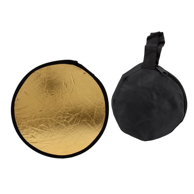Disc Light Reflector, 11.8 Inch Photo Reflector Widely Used Gold Silver For Studio