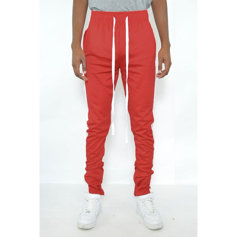 Weiv Gear Men's Track Pants – Classic Slim Fit Side Stripe