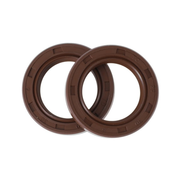 Unique Bargains Universal Oil Seal TC Seal Ring Rotary Shaft Seal 20x30x5mm High Pressure FKM Rubber Brown 2 Pcs