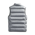 thumbnail image 6 of GHSOHS Men's Outerwear Vests Fall Winter Casual Stand Collar Sleeveless Lightweight Jackets Vest Zipper Pocket Down Cotton Coats(Grey,4XL), 6 of 6