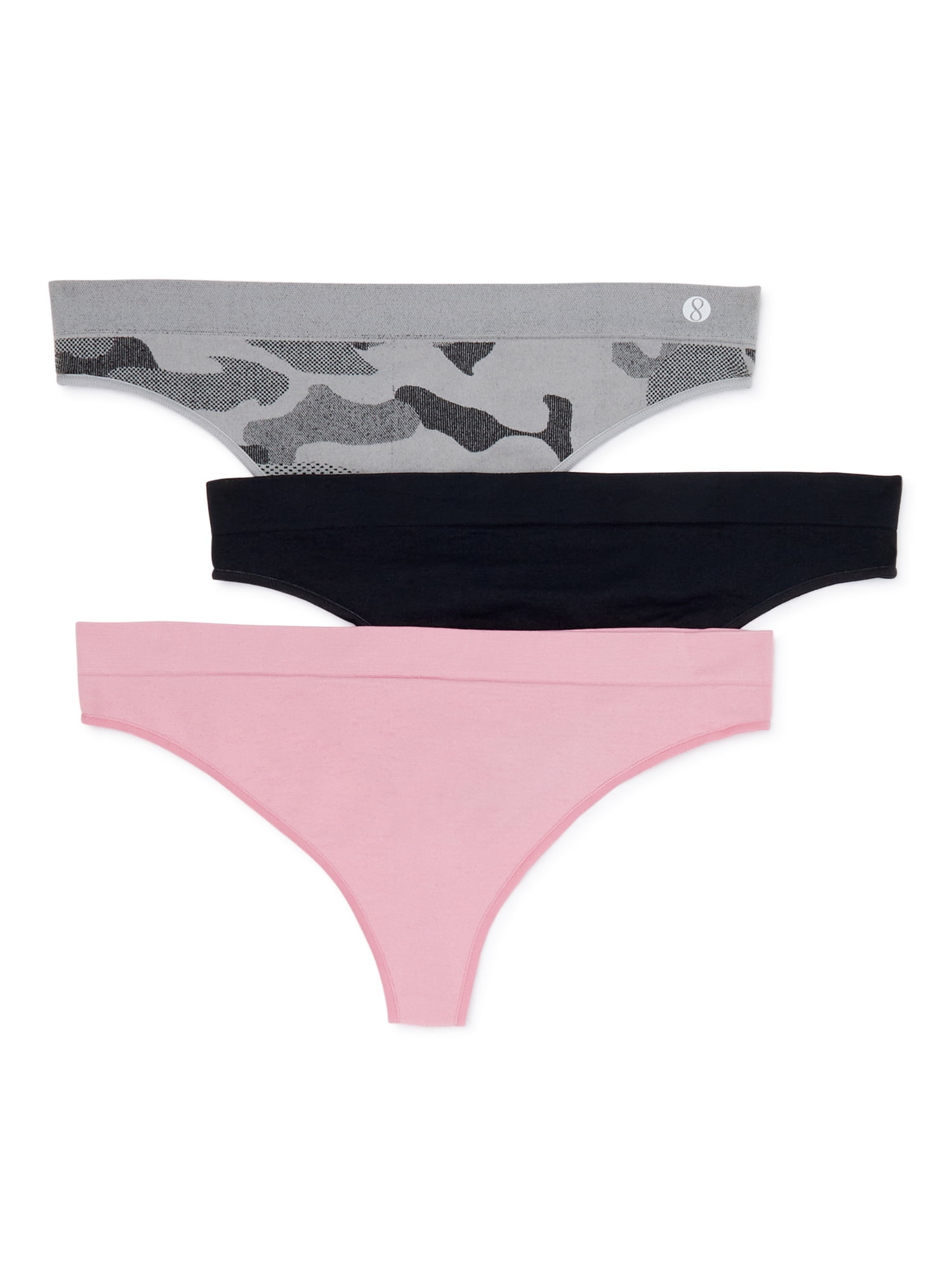 Layer 8 Women's Seamless Thong Panties, 3Pack