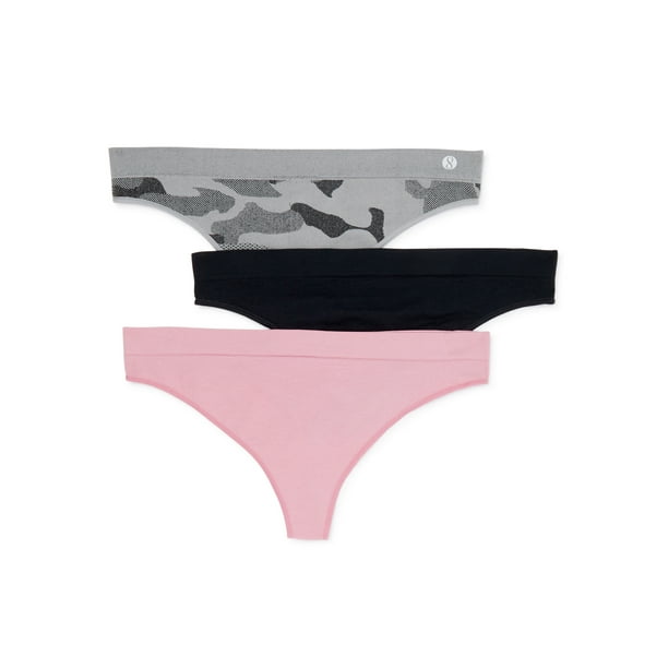 Layer 8 Layer 8 Women's Seamless Thong Panties, 3Pack