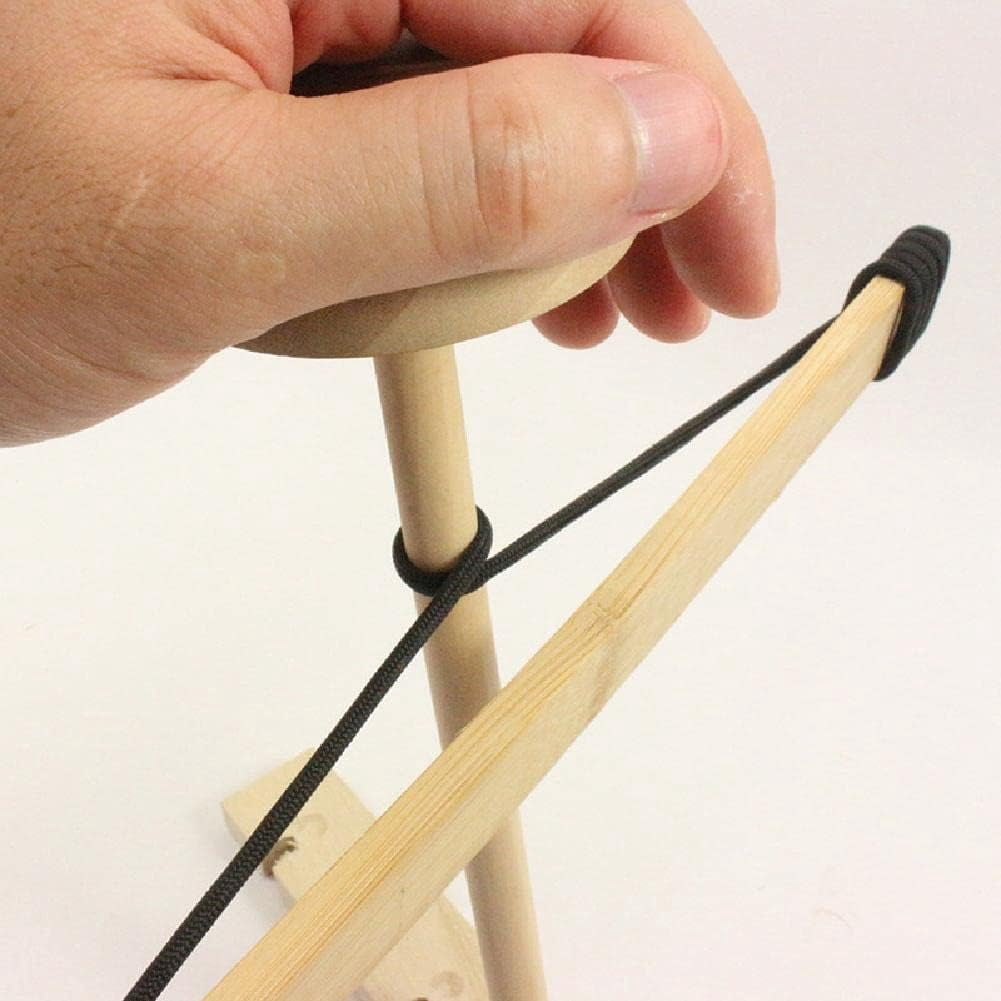 ABPETE Primitive Fire Starter Tool Wood Bow Drill Survival Friction Kit Accessory for Camping Hiking Backpacking Fishing Picnic Hunting