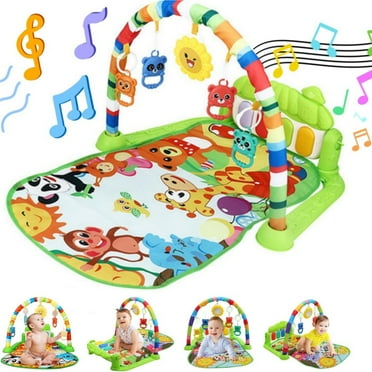 FANGNISN Baby Gym Play Mat, Tummy Time Mat Baby Gift for Toddler Infants Age 0-24 Months Size 29"22"16"