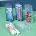 thumbnail image 2 of Typpkmm Portable Transparent Storage Box, Practical Toothpick Cotton Swab Case 1pc, 2 of 7