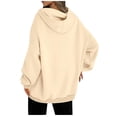 thumbnail image 3 of ShomPort Womens Fall Oversized Sweatshirts Fleece Hoodies Long Sleeve Pullover Winter Clothes with Pocket, 3 of 5