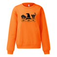 thumbnail image 6 of Women Oversized Halloween Hoodies Pullovers Graphic Print Round Neck Long Sleeve Sweatshirt Orange Hoodies for Women, 6 of 6