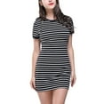 thumbnail image 1 of CAROOTU Femmes Manches Courtes Robe de Soirée Cou Bodycon Robes de Plage d'Été, 1 of 7