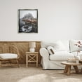 thumbnail image 3 of Stupell Industries Snowy Coastal Village Landscape Photography Gray Floater Framed Canvas Art Print Wall Art, 25 x 31, 3 of 10