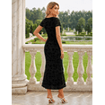 thumbnail image 3 of otnbgsr Women Floral Maxi Dress 2026 Summer Mesh Bodycon Long Dress Ruched Casual Beach Vacation Party Dress, 3 of 7