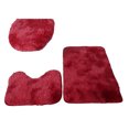 thumbnail image 1 of 3Pcs/Set Bathroom Rug Set Super Soft Microfiber Bath Rug U-Shaped Contour Mat Toilet Lid Cover Set Non-Slip Bath Rugs Kit, 1 of 8