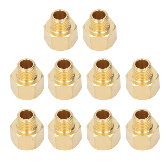 Brass Pipe Fittings, 10Pcs Brass Pipe Fittings Adapter for Plumbing